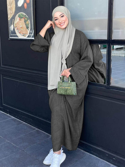 Solid-colored casual dress gown - Price Value Store