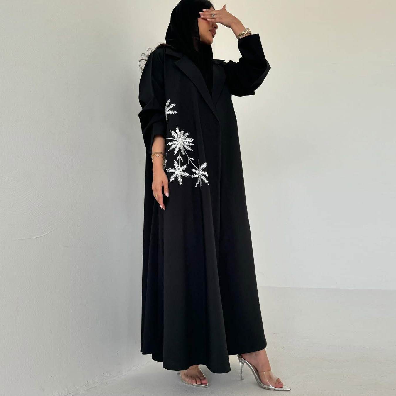 Embroidered cardigan robe - Price Value Store