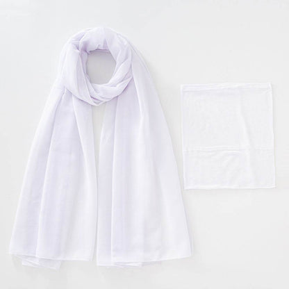 Modal Elastic Bucket Cap with Pearl Chiffon Scarf Set - Price Value Store