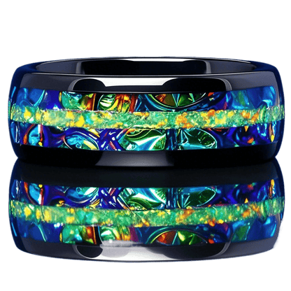 Green Opal Stainless Steel Ring - Price Value Store