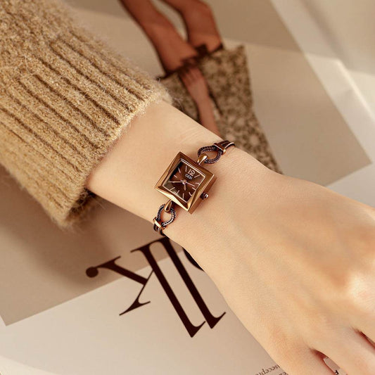 gedi vintage small sugar Cube Ladies' simple and elegant bracelet watch - Price Value Store