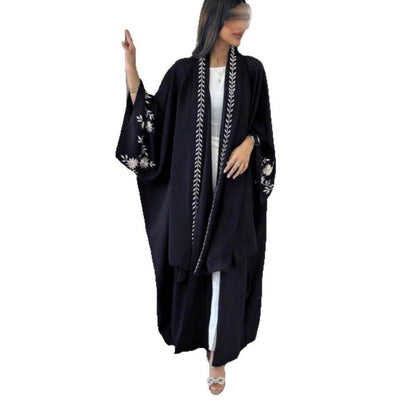 Embroidered floral robe - Price Value Store