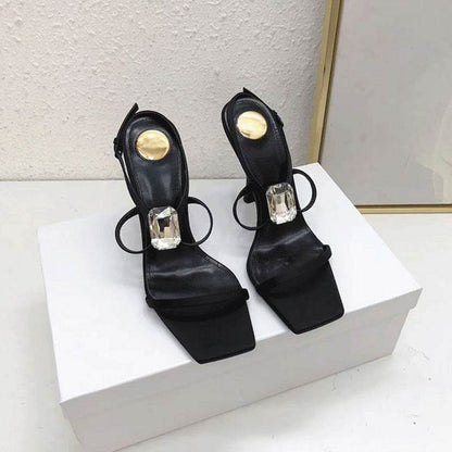 square head high heel women - Price Value Store