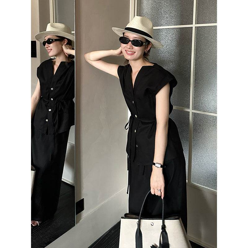 Linen Shirt & Skirt Casual Set - Price Value Store