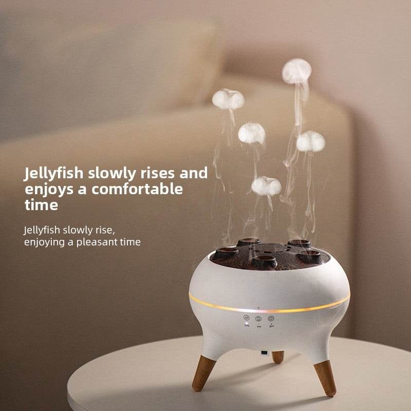 Cross-Border Popular Jellyfish Aromatherapy Machine Home Bedroom Essential Oil Remote Control Automatic Spray Jellyfish Smoke Ring Humidifier - Price Value Store