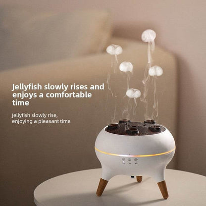 Cross-Border Popular Jellyfish Aromatherapy Machine Home Bedroom Essential Oil Remote Control Automatic Spray Jellyfish Smoke Ring Humidifier - Price Value Store