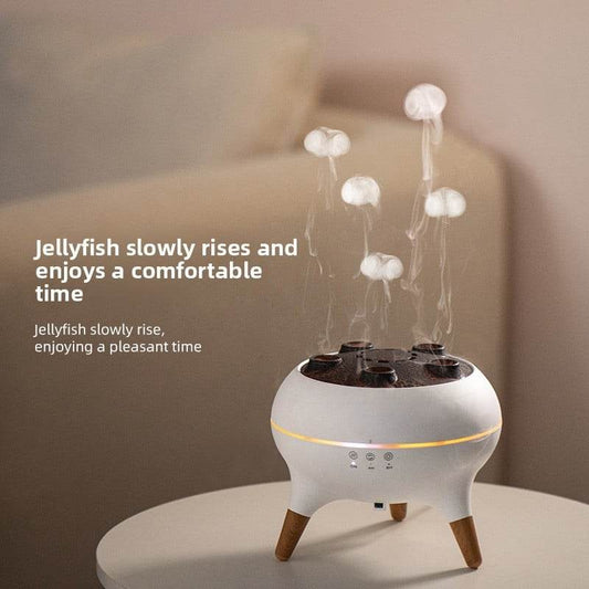 Cross-Border Popular Jellyfish Aromatherapy Machine Home Bedroom Essential Oil Remote Control Automatic Spray Jellyfish Smoke Ring Humidifier - Price Value Store