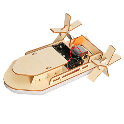 Children's DIY Electric Wooden Steamboat Science Kit