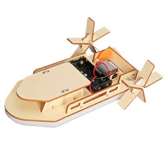 Children's DIY Electric Wooden Steamboat Science Kit