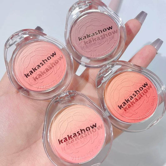 kakashow vigorous girl gradient blush matte fine flash student party daily White Peach Milk Tea Rouge - Price Value Store