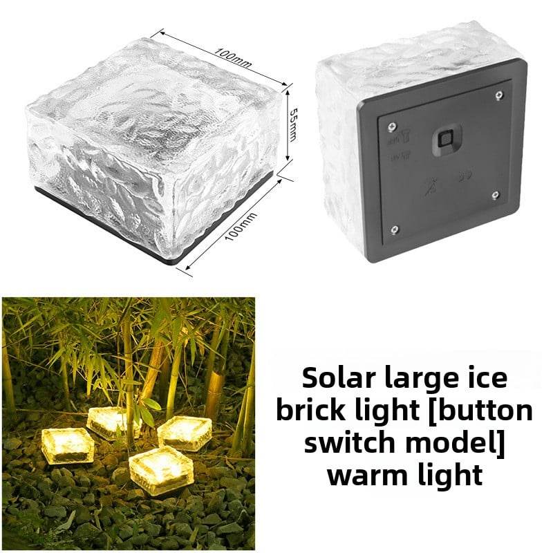 Solar-Powered Outdoor Ice Brick Lamp - Price Value Store