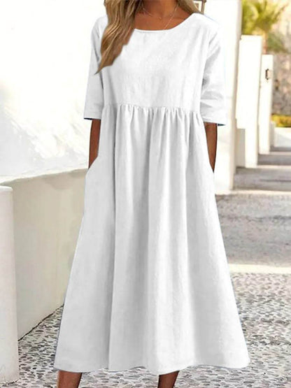 Loose round-neck dress - Price Value Store
