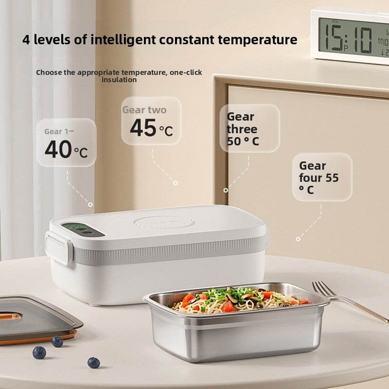 Rechargeable Wireless Heating Lunch Box with 4 Temperature Levels - Price Value Store