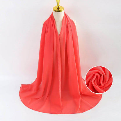 Elegant Pearl Chiffon Scarf for Women - Price Value Store