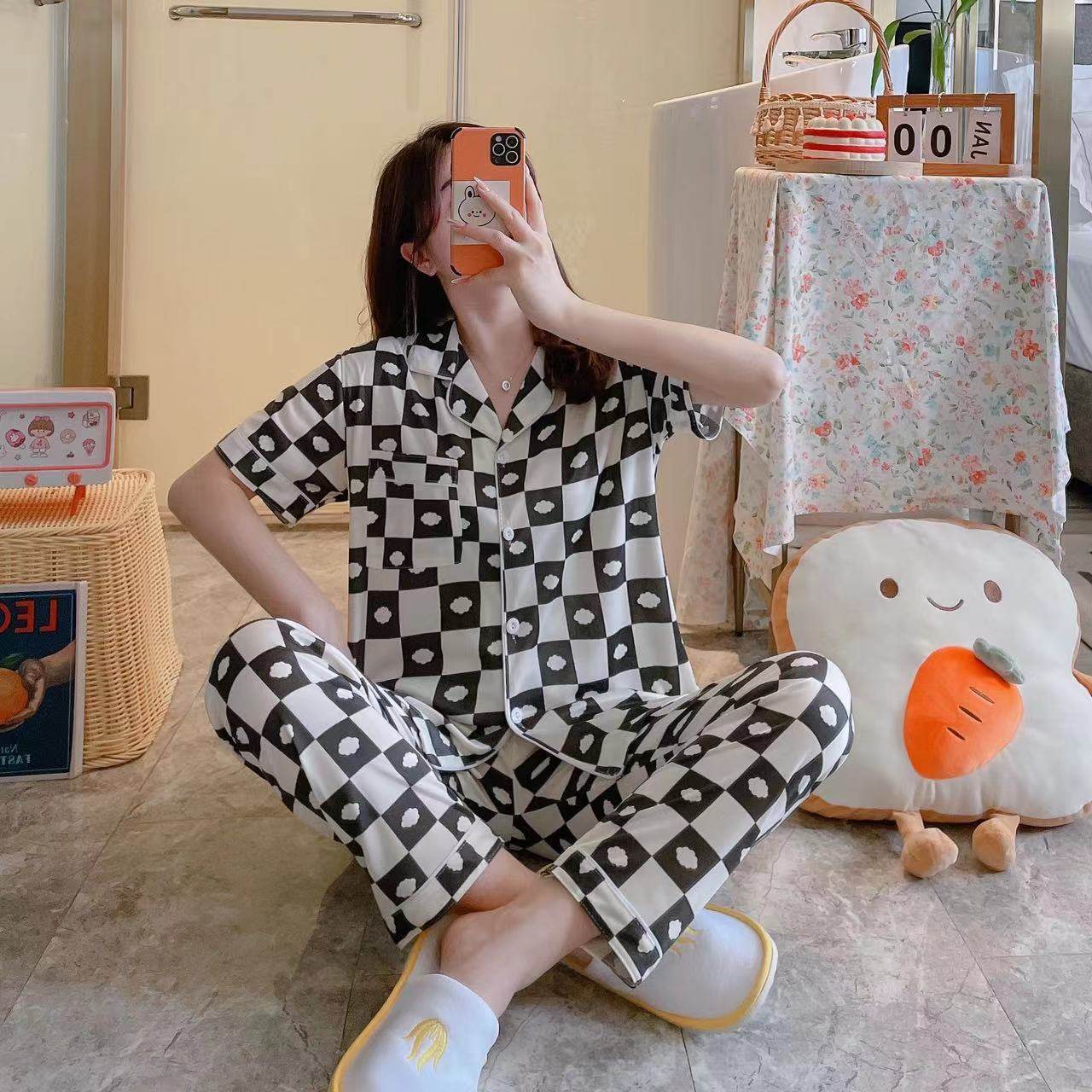 Long pants and cardigan home wear - Price Value Store