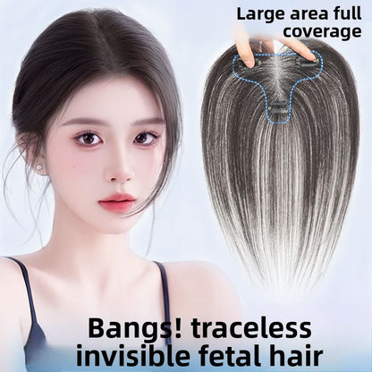 Lightweight and breathable bangs wig pieces for fetal hair