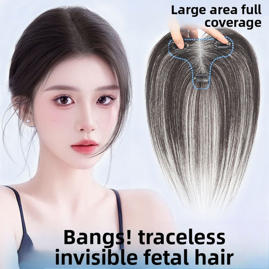 Lightweight and breathable bangs wig pieces for fetal hair