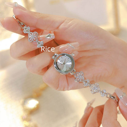 BS Four-leaf Clover Lucky Zircon Women's Chain Watch - Price Value Store