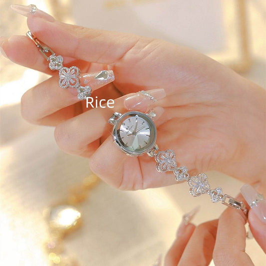 BS Four-leaf Clover Lucky Zircon Women's Chain Watch - Price Value Store