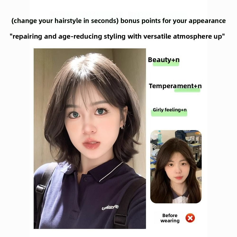 Short Curly Hair Natural Simulation