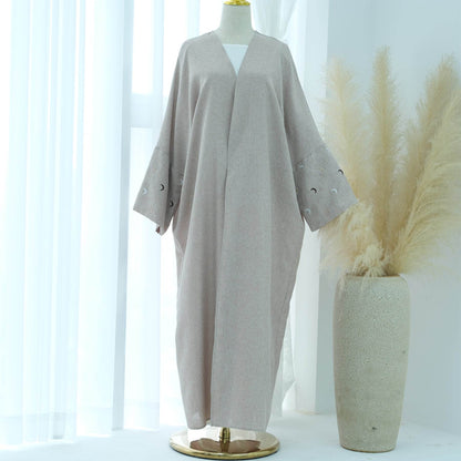 Embroidered elegant cardigan robe - Price Value Store