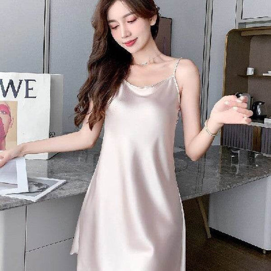 Women's Ice Silk Sling Pajama Dress - Price Value Store
