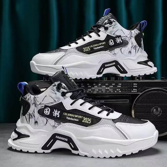 Autumn High-top Men's Shoes Fashion New White Sports Shoes Male Students Ins Trendy Running Casual Torre Shoes - Price Value Store