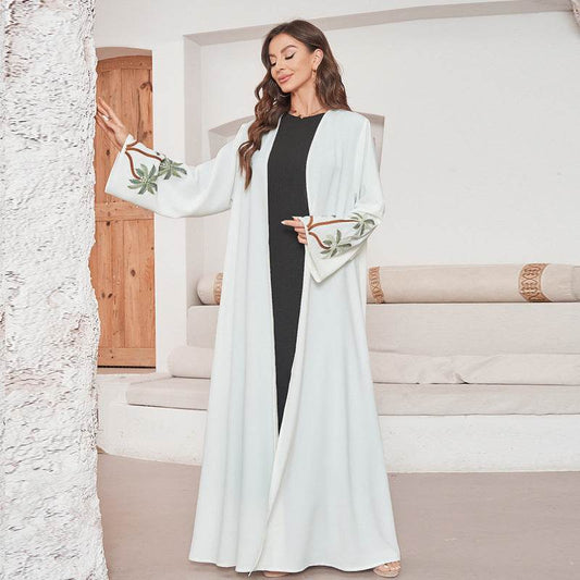 Long-sleeved cardigan with embroidery dress - Price Value Store