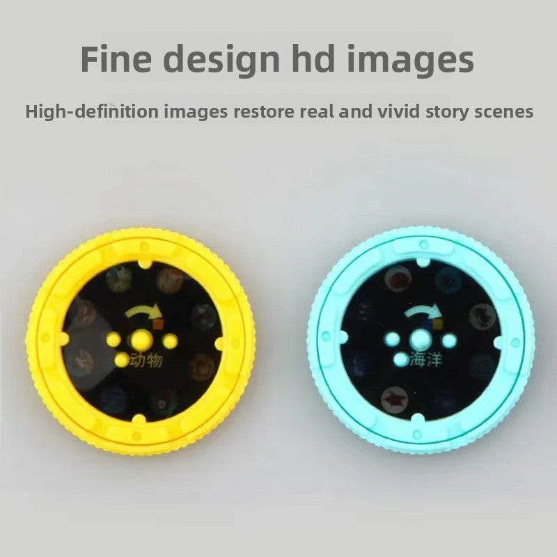 Kids Educational Projection Flashlight Toy with Dinosaur Fruit Number Cards - Price Value Store