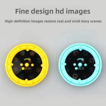 Kids Educational Projection Flashlight Toy with Dinosaur Fruit Number Cards - Price Value Store