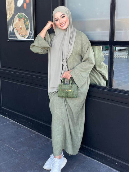 Solid-colored casual dress gown - Price Value Store