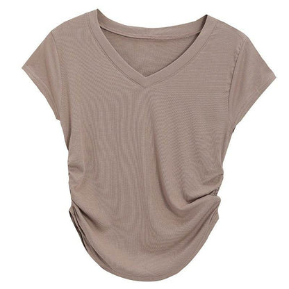 V-neck short-sleeved T-shirt - Price Value Store