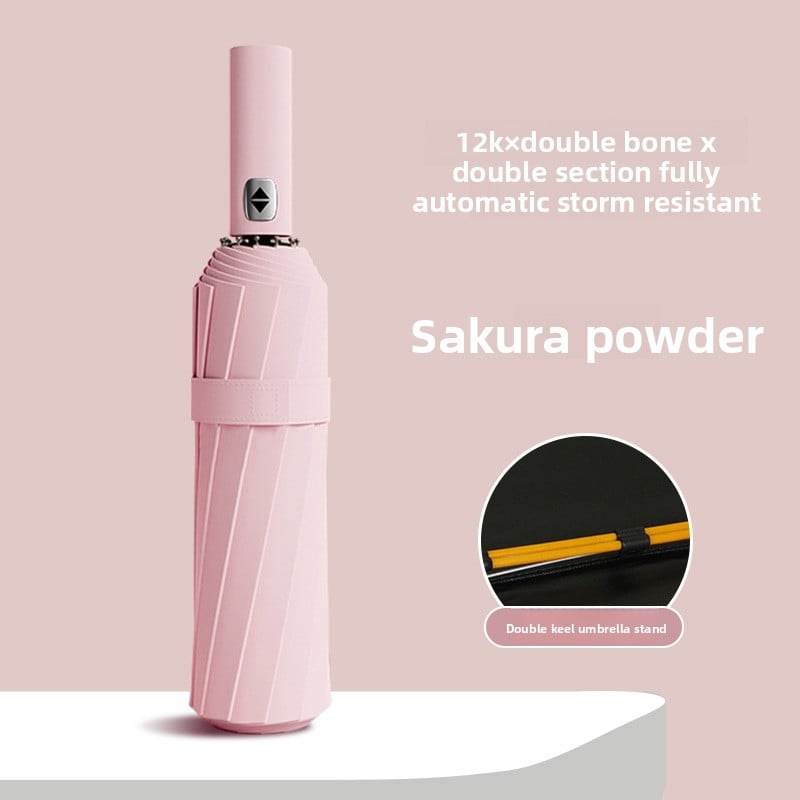 24-Bone Double Keel Fully Automatic UV Protection Umbrella - Price Value Store