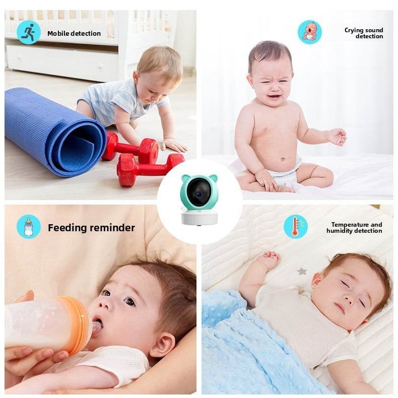 Graffiti WiFi Wireless Remote Video Baby Monitor with Screen Mobile Tracking Cry Alarm Baby Monitor - Price Value Store