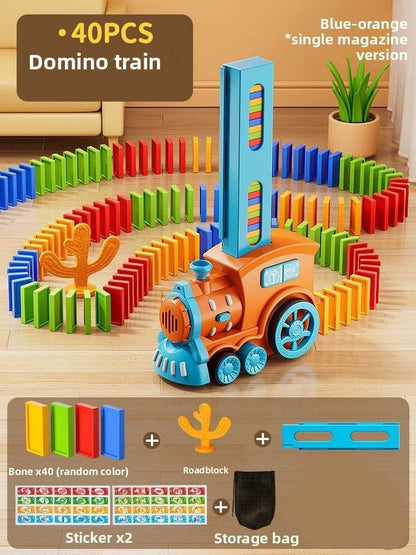 Children's automatic domino distribution train toy - Price Value Store