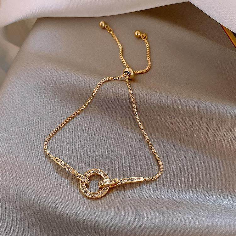 Ring-shaped adjustable snake bone bracelet - Price Value Store