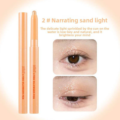 Pearlescent horizontal silkworm pen - Price Value Store