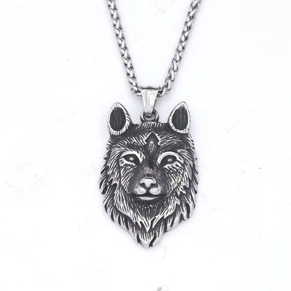 wolf head stainless steel pendant accessories - Price Value Store