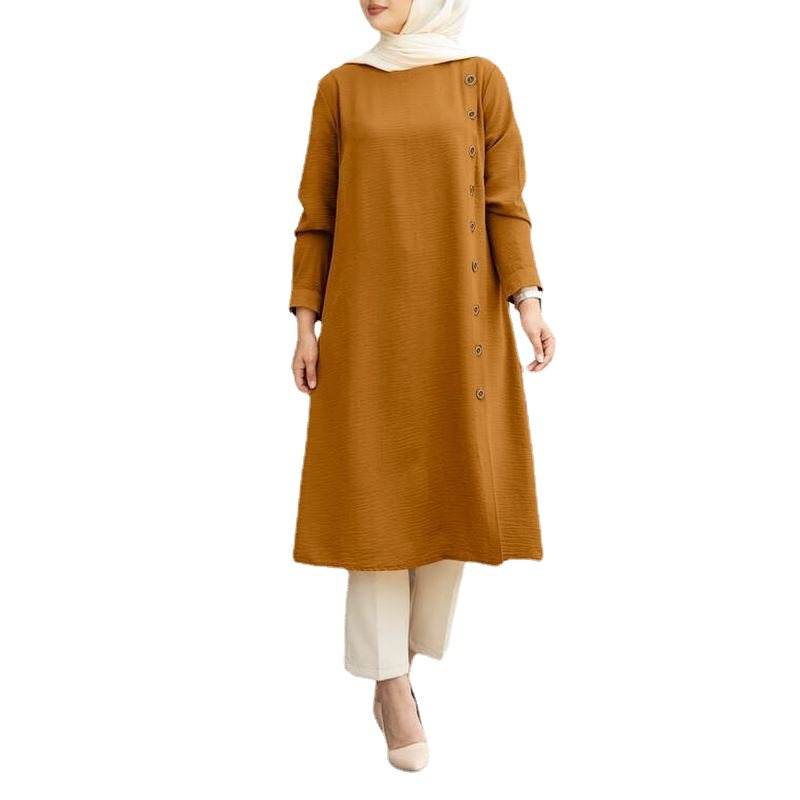 Long-sleeved shirt dress - Price Value Store