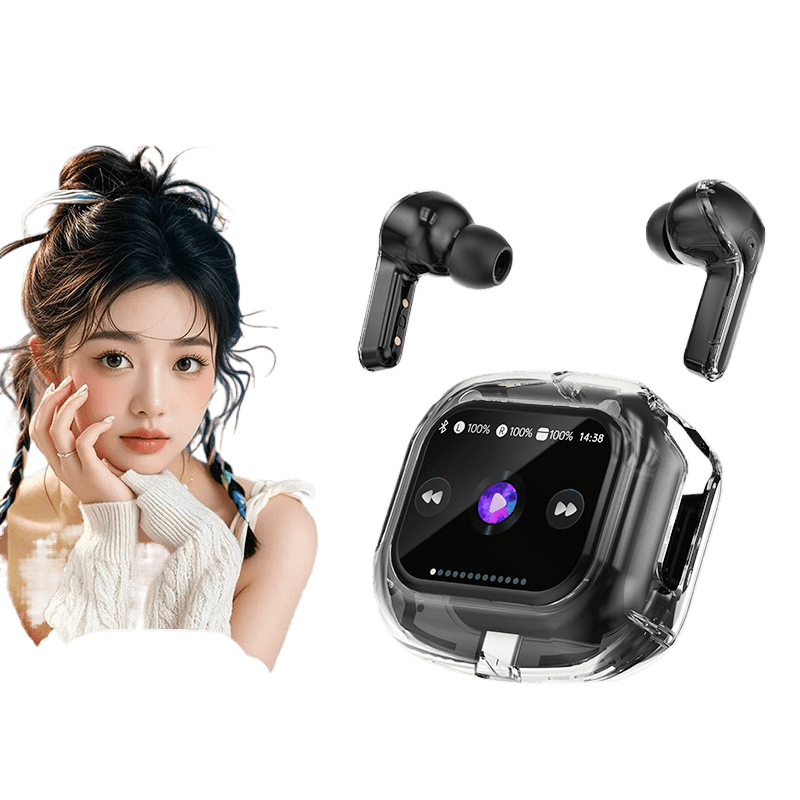 Transparent LCD Bluetooth Headset with Noise Cancellation - Price Value Store