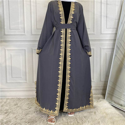 Middle Eastern Muslim Fashion Embroidered Abaya - Price Value Store