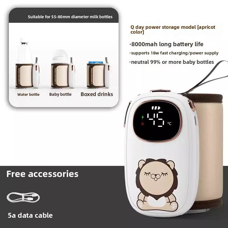 Baby Rechargeable Bottle Thermal Sleeve Soaking Milk Out Portable Warm Milk Warmer Thermostatic Heating Milk Mixing Cup Sleeve - Price Value Store