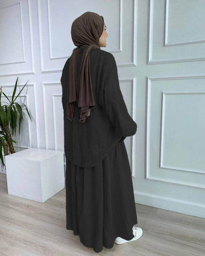 Puff sleeve blouse and skirt - Price Value Store