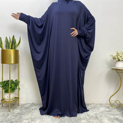 Solid-color batwing robe - Price Value Store