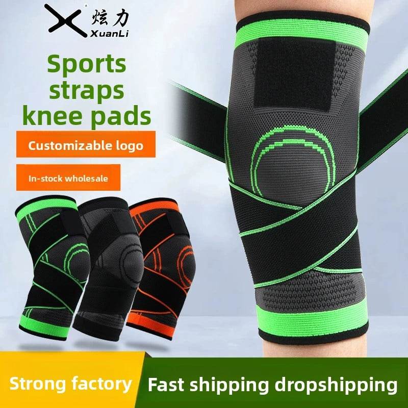 Strap Knee Pads Pressure Sports Fitness Men's Running Mountaineering Basketball Knee Pads Warm Nylon Sports Knee Pads Wholesale - Price Value Store