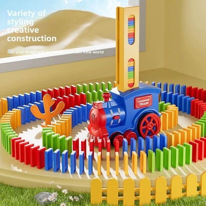 Children's automatic domino distribution train toy - Price Value Store