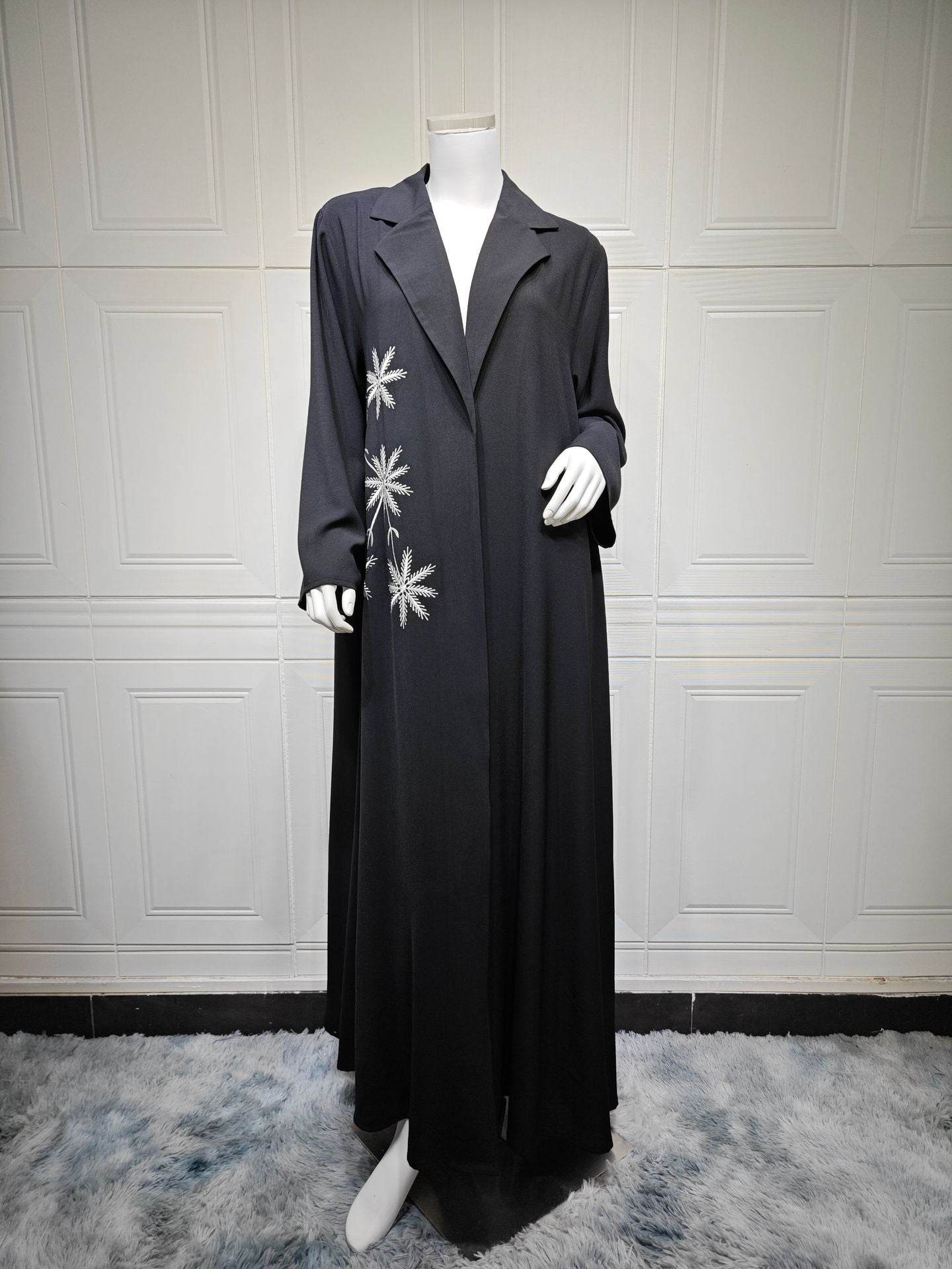 Embroidered cardigan robe - Price Value Store