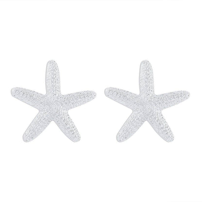 Personalized conch and starfish pendant necklace earrings - Price Value Store