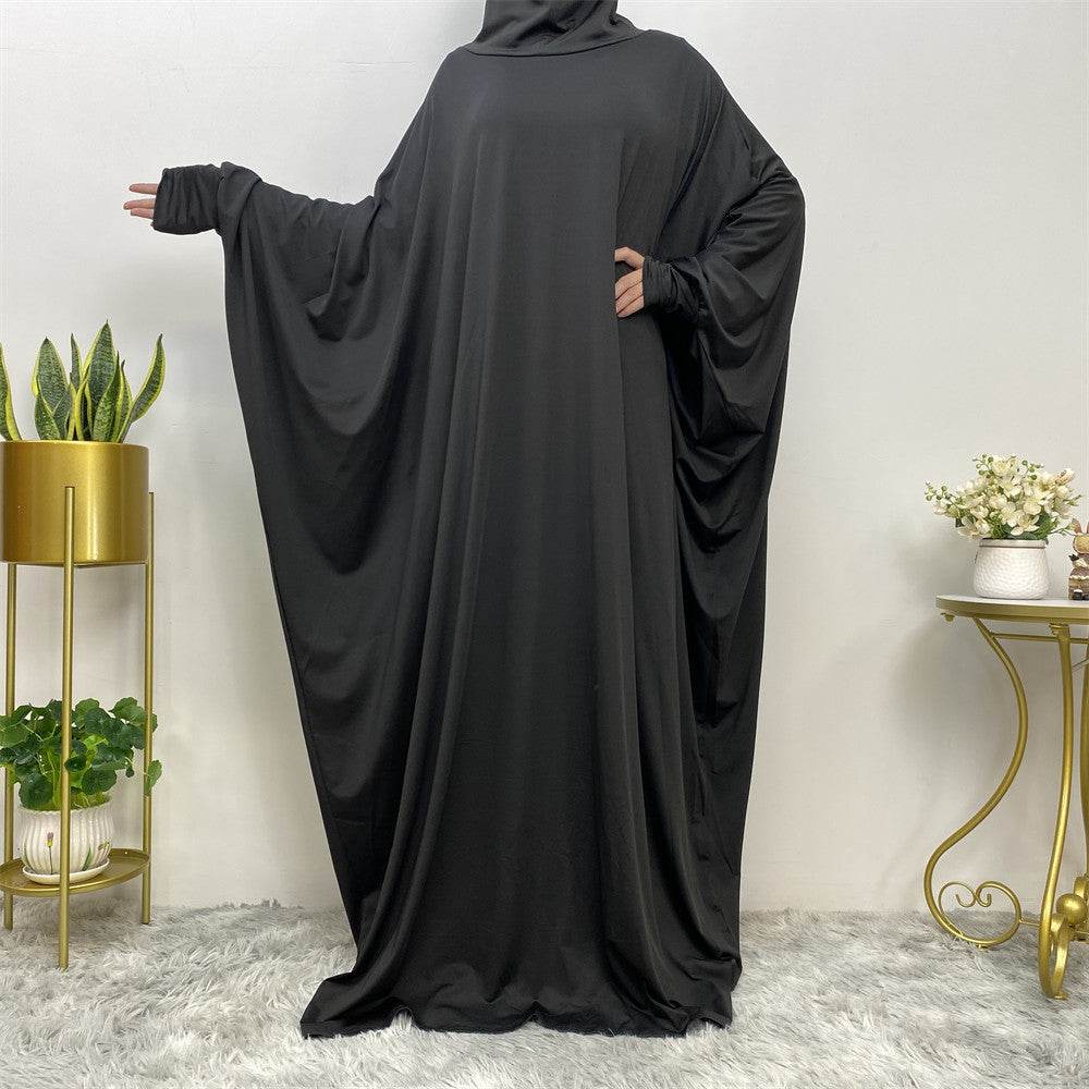 Solid-color batwing robe - Price Value Store