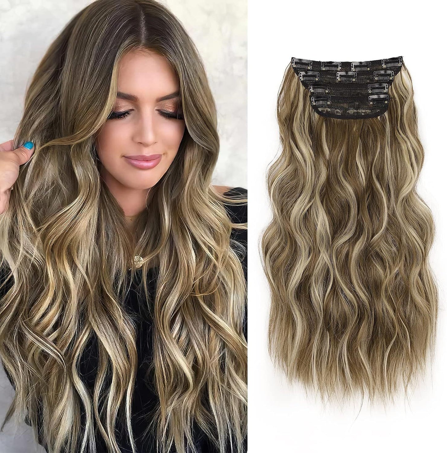 A four-piece wig set